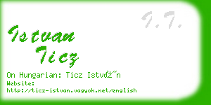 istvan ticz business card